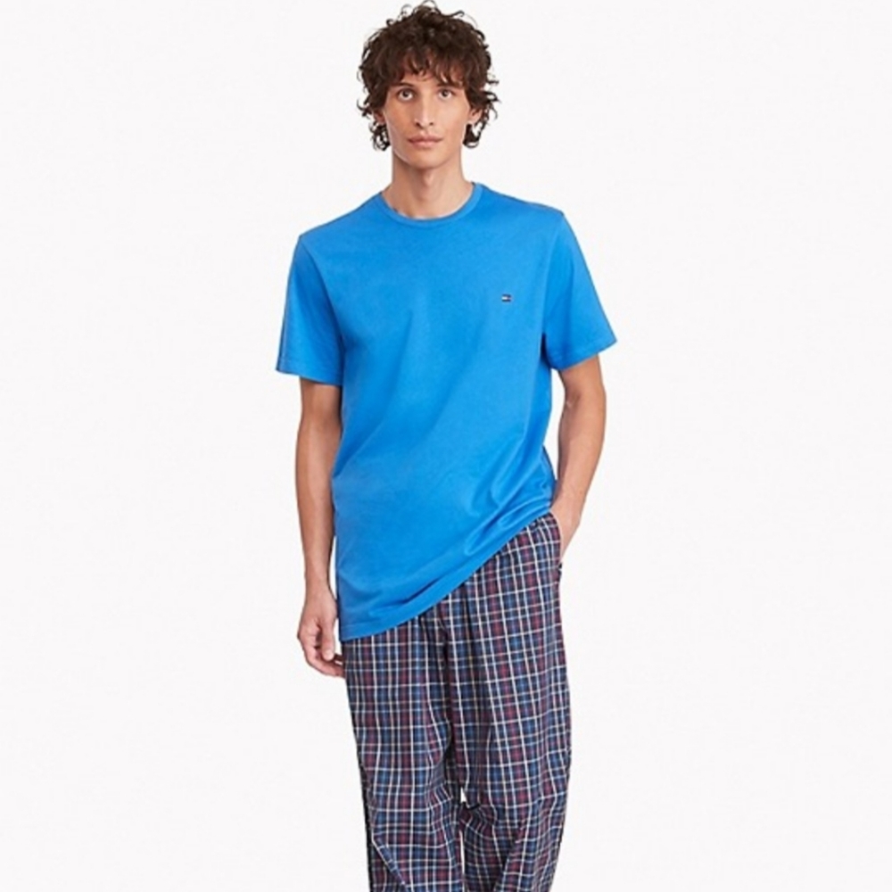 TOMMY HILFIGER FLAG SLEEP SET 100% LIGHTWEIGHT COTTON TEE & PANTS LG BNWT SO